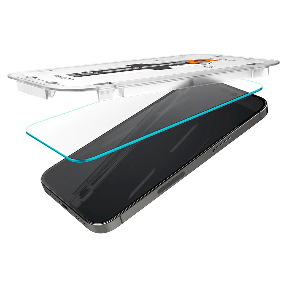Folija za zaštitu ekrana Spigen GlastR EZ FIT za Apple iPhone 14 Pro, Kaljeno staklo, Full Glue, Set 2 komada