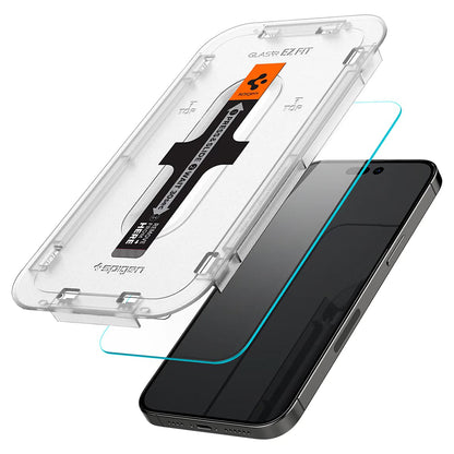 Folija za zaštitu ekrana Spigen GlastR EZ FIT za Apple iPhone 14 Pro, Kaljeno staklo, Full Glue, Set 2 komada