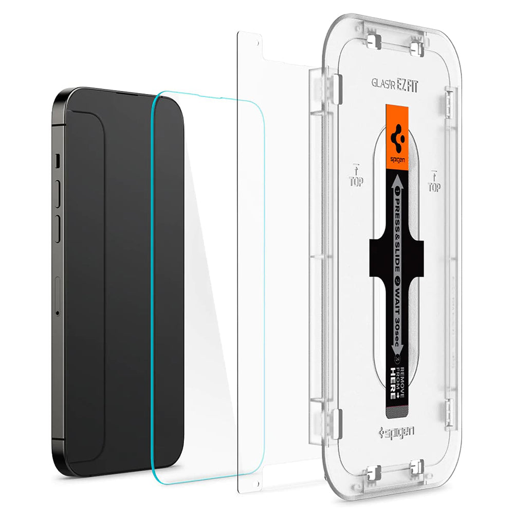 Folija za zaštitu ekrana Spigen GlastR EZ FIT za Apple iPhone 14 Pro, Kaljeno staklo, Full Glue, Set 2 komada