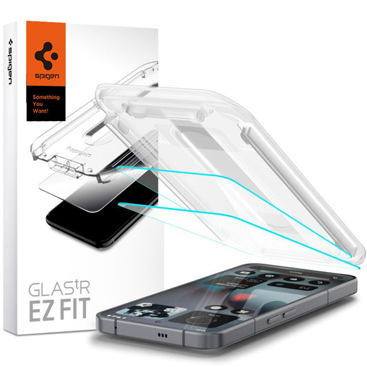 Folija za zaštitu ekrana Spigen GlastR EZ FIT za Nothing Phone (3), Kaljeno staklo, Full Glue, Set 2 komada AGL10165