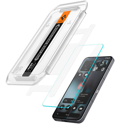 Folija za zaštitu ekrana Spigen GlastR EZ FIT za Nothing Phone (3), Kaljeno staklo, Full Glue, Set 2 komada AGL10165