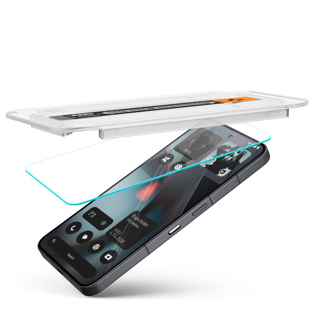 Folija za zaštitu ekrana Spigen GlastR EZ FIT za Nothing Phone (3), Kaljeno staklo, Full Glue, Set 2 komada AGL10165