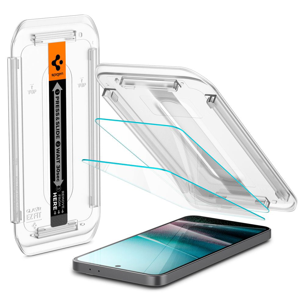 Zaštitna folija za ekran Spigen GlastR EZ FIT za Samsung Galaxy A36 A366, Kaljeno staklo, Full Glue, Set od 2 komada AGL09202
