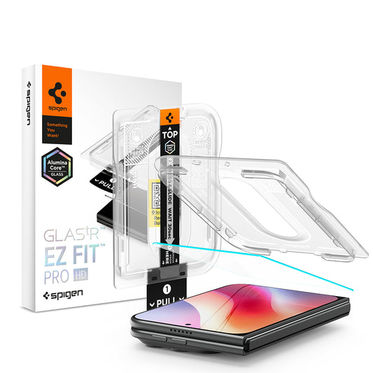 Zaštitna folija za spoljašnji ekran Spigen GlastR EZ FIT Pro HD za Apple iPhone Duo, Kaljeno staklo, Full Glue AGL12014