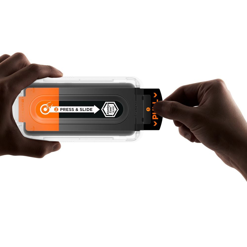 Folija za zaštitu ekrana Spigen GlastR EZ FIT Pro HD za Samsung Galaxy S25 FE, Kaljeno staklo, Full Glue, Set 2 komada