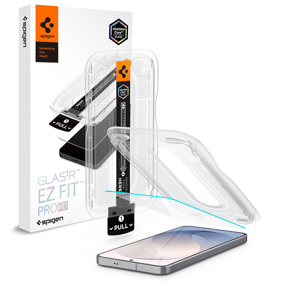 Zaštitna folija za ekran Spigen GlastR EZ FIT Pro HD za Samsung Galaxy S26 FE S741, Kaljeno staklo, Full Glue AGL11996