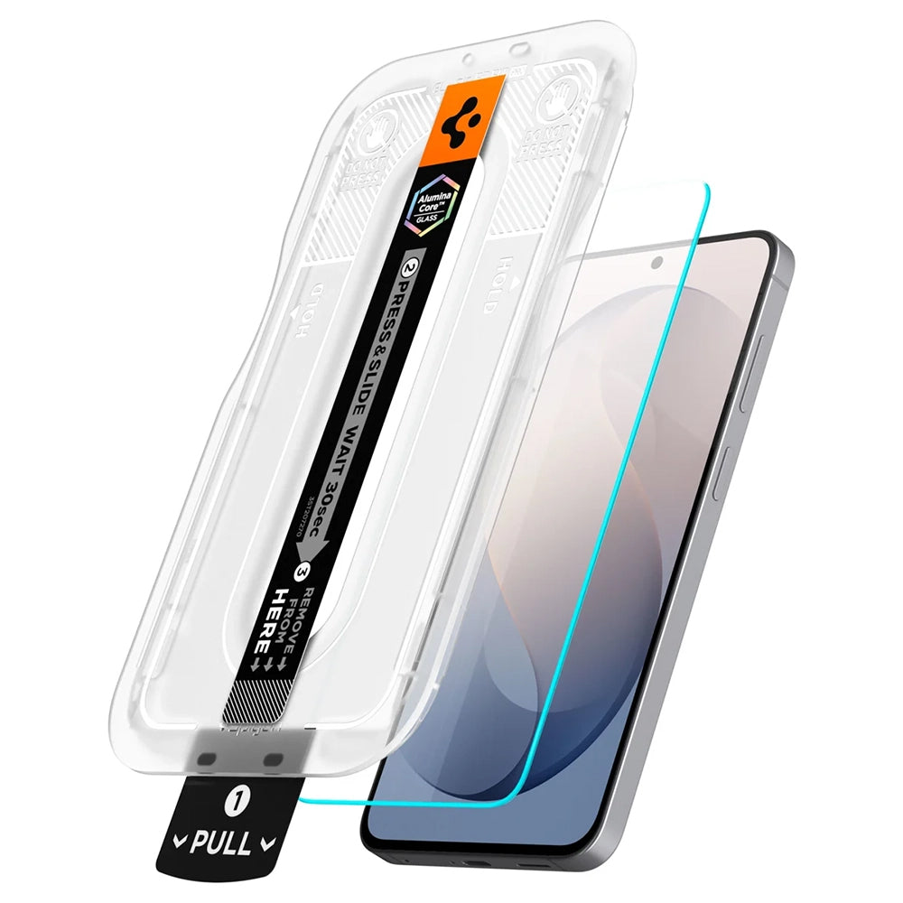 Zaštitna folija za ekran Spigen GlastR EZ FIT Pro HD za Samsung Galaxy S26 FE S741, Kaljeno staklo, Full Glue, Set od 2 komada AGL11811