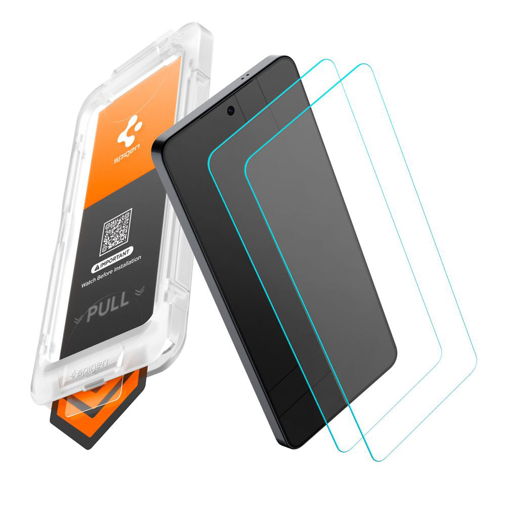 Zaštitna folija za ekran Spigen GlastR EZ FIT Pro HD za Samsung Galaxy S26 S942, Kaljeno staklo, Full Glue, Set 2 komada AGL11095
