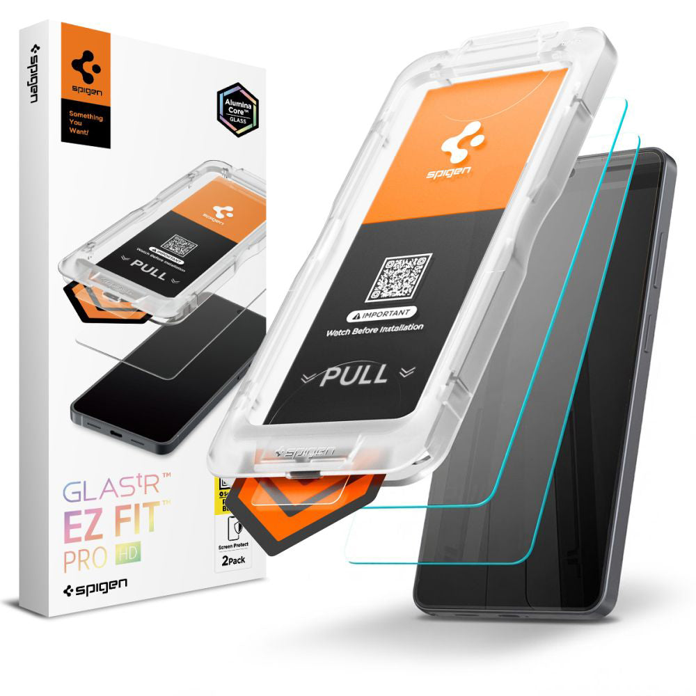 Folija za zaštitu ekrana Spigen GlastR EZ FIT Pro HD za Samsung Galaxy S26 Ultra S948, Kaljeno staklo, Full Glue, Set 2 komada AGL11072