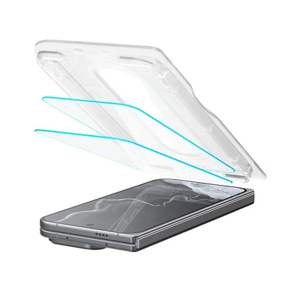 Zaštitna folija za spoljašnji ekran Spigen GlastR EZ FIT Pro za Google Pixel 11 Pro Fold, Kaljeno staklo, Full Glue, Set od 2 komada AGL11490