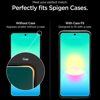Zaštitna folija za ekran Spigen GlastR EZ FIT Pro za Samsung Galaxy A27 5G, Kaljeno staklo, Full Glue, Set od 2 komada AGL11809