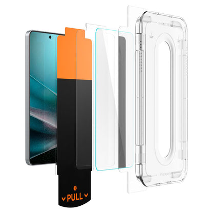 Folija za zaštitu ekrana Spigen GlastR EZ FIT Pro za Samsung Galaxy S25 Edge S937, Kaljeno staklo, Full Glue