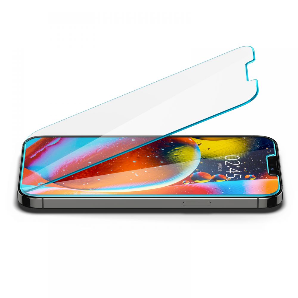 Folija za zaštitu ekrana Spigen GlastR Slim za Apple iPhone 17e / 16e / 14 / 13 Pro, Kaljeno staklo, Full Glue