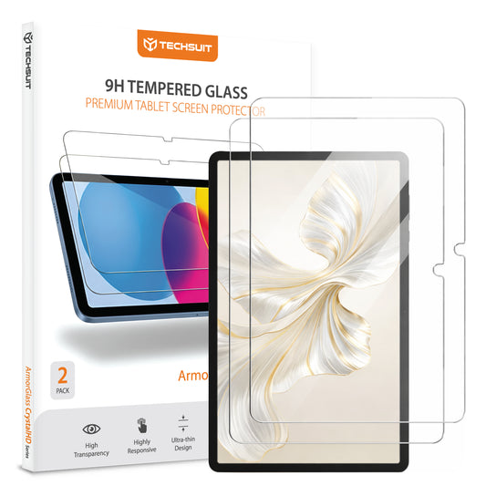 Folija za zaštitu ekrana Techsuit ArmorGlass CrystalHD za Honor Pad 10 / 9, Kaljeno staklo, Full Glue, Set 2 komada