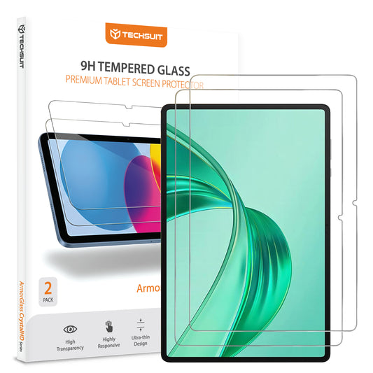 Folija za zaštitu ekrana Techsuit ArmorGlass CrystalHD za Honor Pad X8a / Xiaomi Pad 6 / 6 Pro, Kaljeno staklo, Full Glue, Set 2 komada
