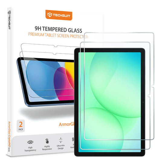 Folija za zaštitu ekrana Techsuit ArmorGlass CrystalHD za Samsung Galaxy Tab A11+ / Tab A9+, Kaljeno staklo, Full Glue, Set 2 komada