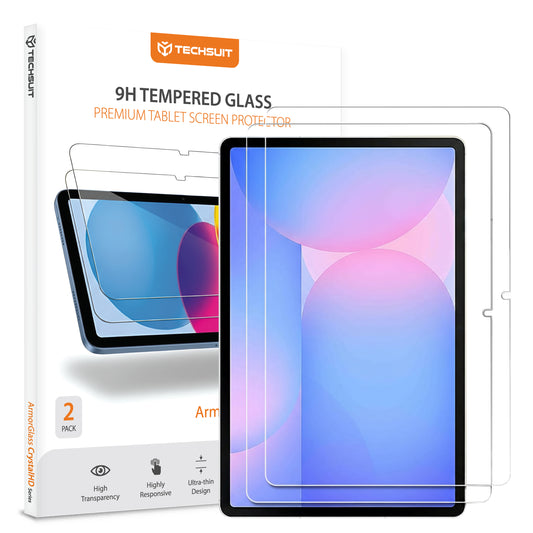 Folija za zaštitu ekrana Techsuit ArmorGlass CrystalHD za Samsung Galaxy Tab S10 FE+, Kaljeno staklo, Full Glue, Set 2 komada