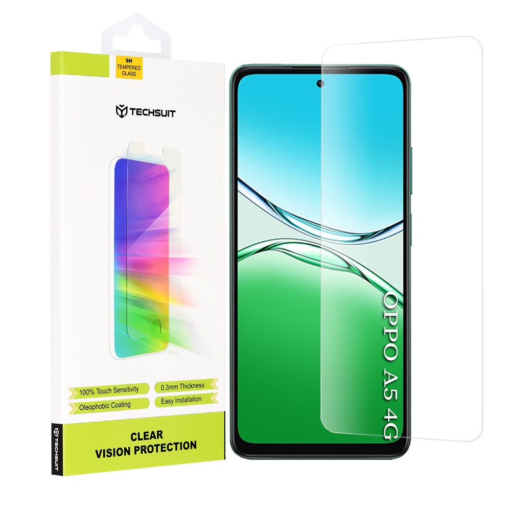 Zaštitna folija za ekran Techsuit Clear Vision za Oppo A5 4G, Kaljeno staklo, Full Glue