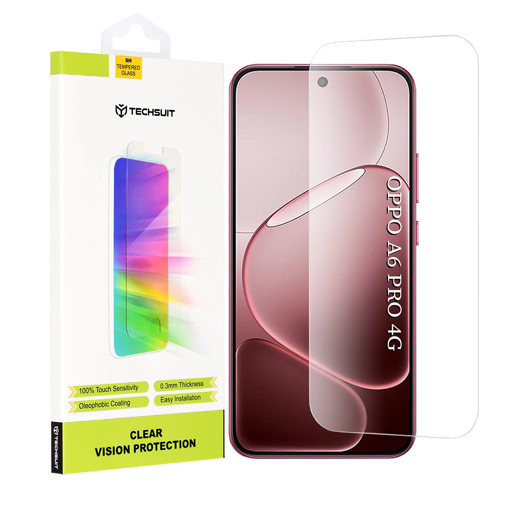 Folija za zaštitu ekrana Techsuit Clear Vision za Oppo A6 Pro 5G / A6 Pro 4G, Kaljeno staklo, Full Glue