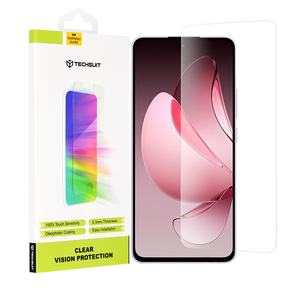 Zaštitna folija za ekran Techsuit Clear Vision za Oppo Reno13 FS 5G / Reno13 F 4G / Reno13 F, Kaljeno staklo, Full Glue