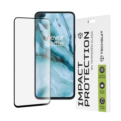Zaštitna folija za ekran Techsuit M1 za OnePlus Nord, Kaljeno staklo, Full Glue, 111D, Crna