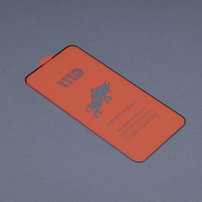 Zaštitna folija za ekran Techsuit M2 za Apple iPhone 17e / 16e / 14 / 13 Pro, Kaljeno staklo, Full Glue, 111D, Crna