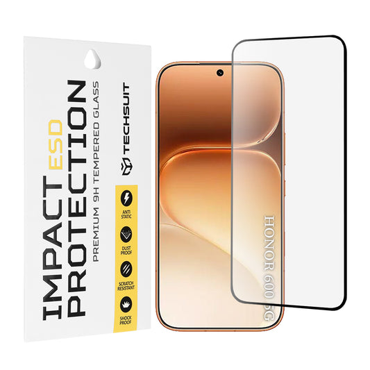 Zaštitna folija za ekran Techsuit za Honor 600 Pro / 600, Kaljeno staklo, Full Glue, Crna