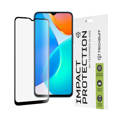 Zaštitna folija za ekran Techsuit za Honor 70 Lite / X6 / X8 5G, Kaljeno staklo, Full Glue, 111D, Crna