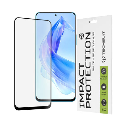 Zaštitna folija za ekran Techsuit za Honor 90 Lite, Kaljeno staklo, Full Glue, 111D, Crna