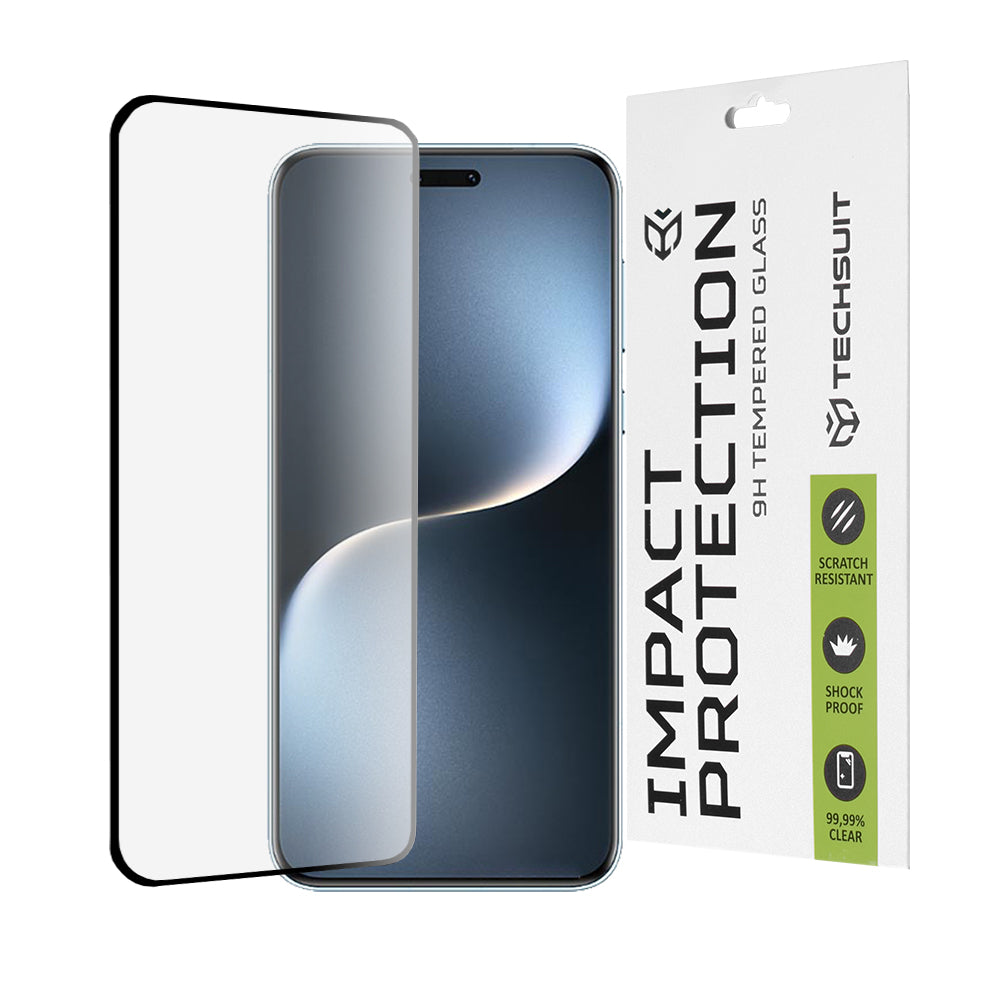 Zaštitna folija za ekran Techsuit za Honor Magic7 Pro, Kaljeno staklo, Full Glue, 111D, Crna