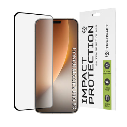 Zaštitna folija za ekran Techsuit za Honor Magic8 Pro, Kaljeno staklo, Full Glue, 111D, Crna