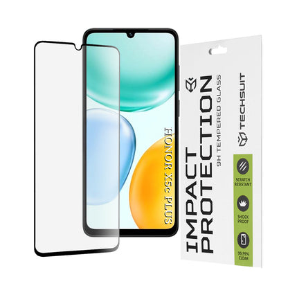 Zaštitna folija za ekran Techsuit za Honor X5c Plus, Kaljeno staklo, Full Glue, 111D, Crna