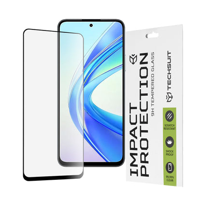 Zaštitna folija za ekran Techsuit za Honor X7b 5G / 90 Smart / X7b 4G, Kaljeno staklo, Full Glue, 111D, Crna