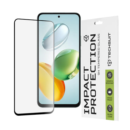 Zaštitna folija za ekran Techsuit za Honor X7c / 200 Smart, Kaljeno staklo, Full Glue, 111D, Crna