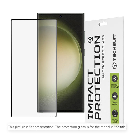 Zaštitna folija za ekran Techsuit za Honor X8d, Kaljeno staklo, Full Glue, 111D, Crna