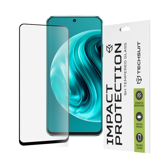 Zaštitna folija za ekran Techsuit za Huawei nova 13i / nova 12i, Kaljeno staklo, Full Glue, 111D, Crna