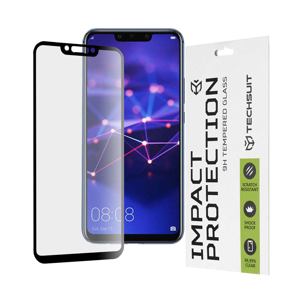 Zaštitna folija za ekran Techsuit za Huawei P Smart+ 2019 / Mate 20 Lite / nova 3 / nova 3i, Kaljeno staklo, Full Glue, 111D, Crna