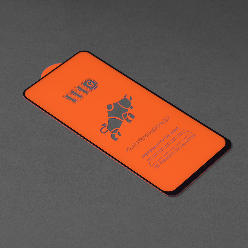 Zaštitna folija za ekran Techsuit za Huawei P40 lite 4G / P20 lite (2019), Kaljeno staklo, Full Glue, 111D, Crna