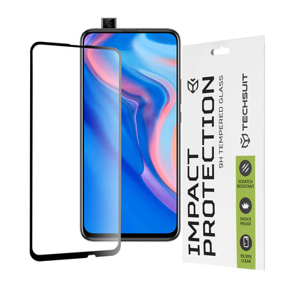 Zaštitna folija za ekran Techsuit za Huawei Y9 Prime (2019) / P Smart Z, Kaljeno staklo, Full Glue, 111D, Crna