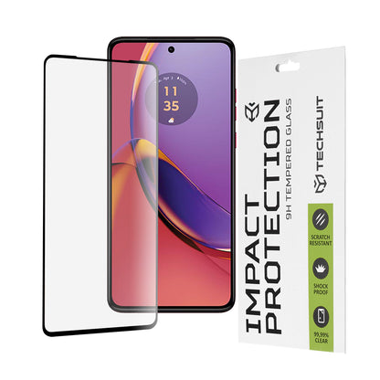 Zaštitna folija za ekran Techsuit za Motorola Moto G84, Kaljeno staklo, Full Glue, 111D, Crna