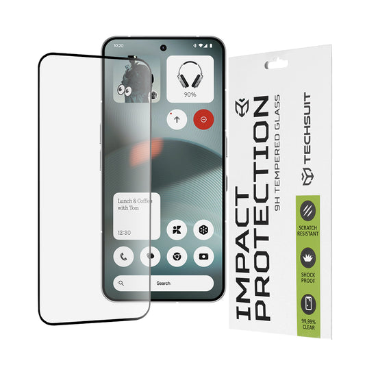 Zaštitna folija za ekran Techsuit za Nothing Phone (3), Kaljeno staklo, Full Glue, 111D, Crna