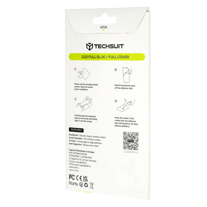 Zaštitna folija za ekran Techsuit za Nothing Phone (4b), Kaljeno staklo, Full Glue, 111D, Crna
