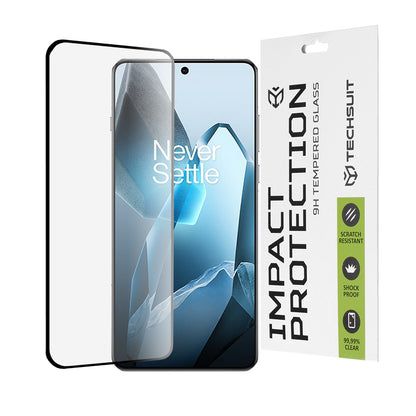 Zaštitna folija za ekran Techsuit za OnePlus 13, Kaljeno staklo, Full Glue, 111D, Crna