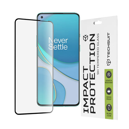 Zaštitna folija za ekran Techsuit za OnePlus 8T, Kaljeno staklo, Full Glue, 111D, Crna