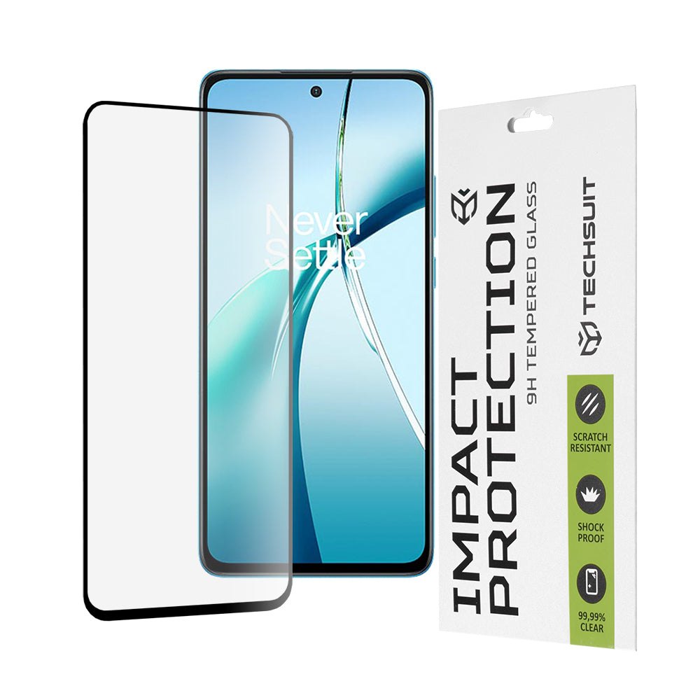 Zaštitna folija za ekran Techsuit za OnePlus Nord CE4 Lite, Kaljeno staklo, Full Glue, 111D, Crna