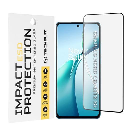 Zaštitna folija za ekran Techsuit za OnePlus Nord CE4 Lite, Kaljeno staklo, Full Glue, Crna
