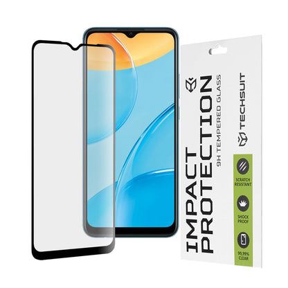 Zaštitna folija za ekran Techsuit za Oppo A16s / A54s / A16 / A15s / A15, Kaljeno staklo, Full Glue, 111D, Crna