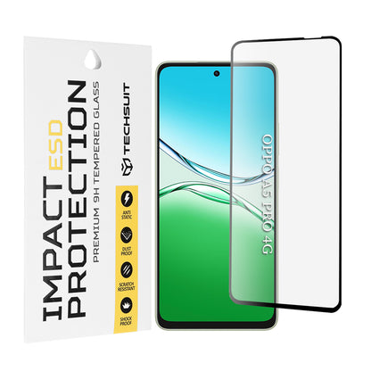 Zaštitna folija za ekran Techsuit za Oppo A5 Pro 4G / A5 Pro, Kaljeno staklo, Full Glue, Crna
