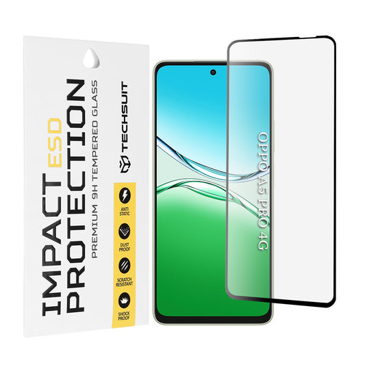 Zaštitna folija za ekran Techsuit za Oppo A5 Pro 4G / A5 Pro, Kaljeno staklo, Full Glue, Crna
