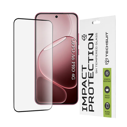 Folija za zaštitu ekrana Techsuit za Oppo A6 Pro 5G / A6 Pro 4G, Kaljeno staklo, Full Glue, 111D, Crna